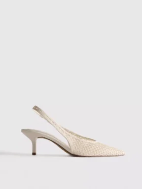 Zapatos de Tacón con puntera puntiaguda de malla tejida