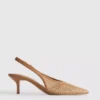 Zapatos de Tacón con puntera puntiaguda de malla tejida