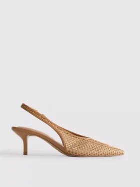 Zapatos de Tacón con puntera puntiaguda de malla tejida