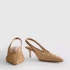 Zapatos de Tacón con puntera puntiaguda de malla tejida