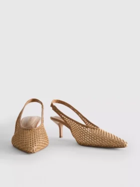 Zapatos de Tacón con puntera puntiaguda de malla tejida