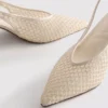 Zapatos de Tacón con puntera puntiaguda de malla tejida