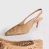 Zapatos de Tacón con puntera puntiaguda de malla tejida