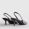 Zapatos de tacón con talón abierto de imitación de piel