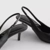 Zapatos de tacón con talón abierto de imitación de piel