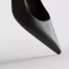 Zapatos de tacón con talón abierto de imitación de piel