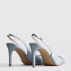 Zapatos de Tacón de satén con punta afilada y diamantes